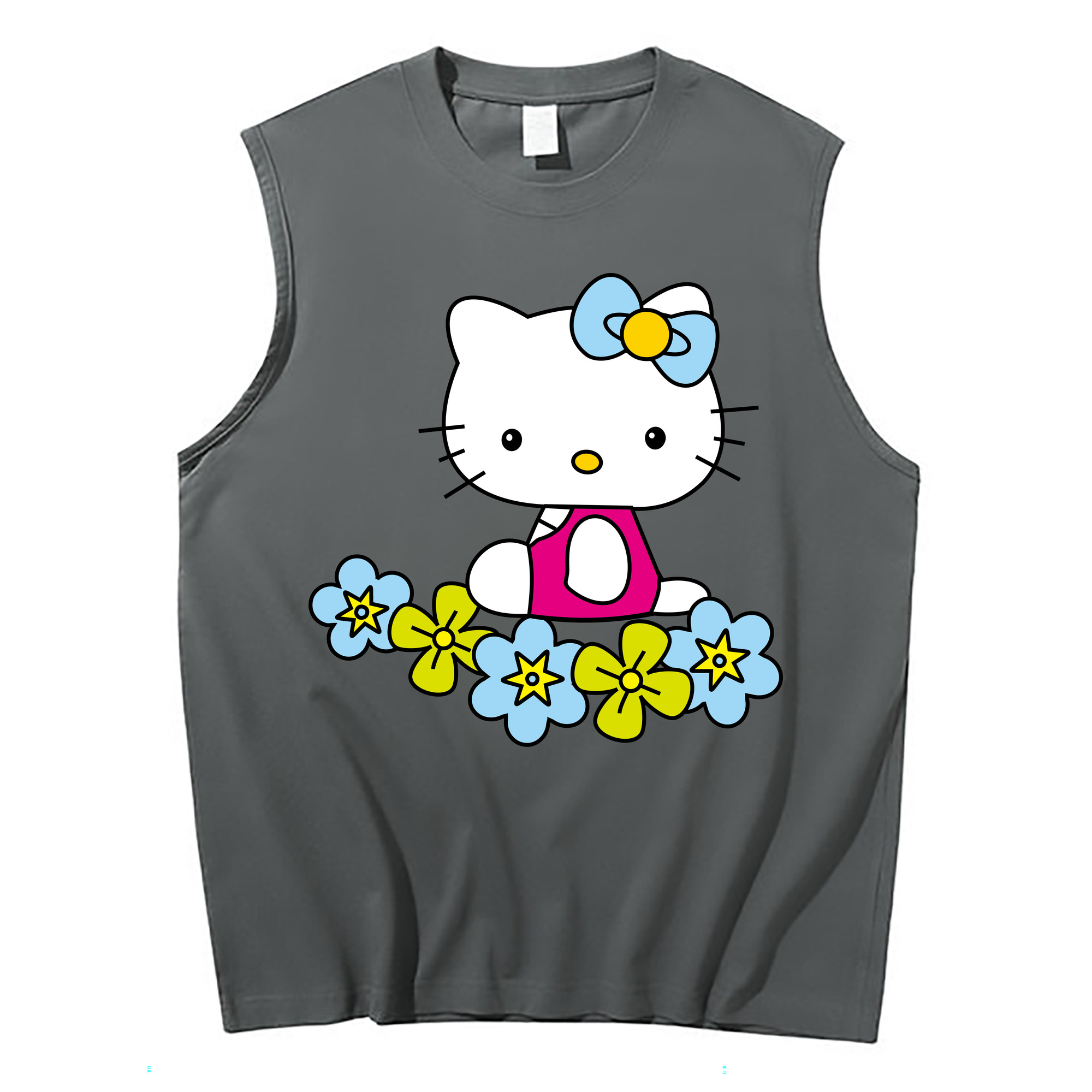 （画像用） Hello Kitty ハローキティ コットン100％タンクトップ（フロントプリント）